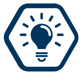 Promote a Healthy Culture icon - lightbulb with radiant marks