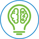Innovation Icon - Lightbulb With Brain Inside